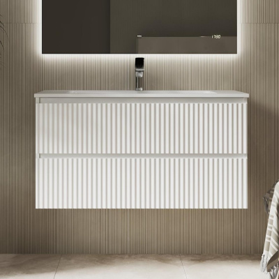 Тумба Костон 100 подвесная белая