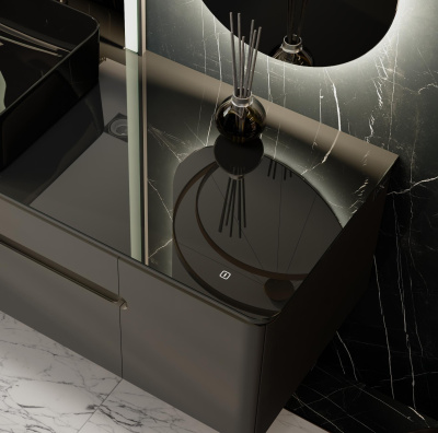 Столешница Солеано 120 (Антрацит без Медиа Модуля)