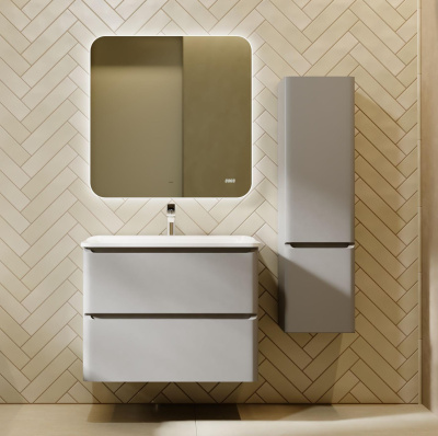 Комплект мебели Вельто 80 с 2 ящ. подвесной светло-серый