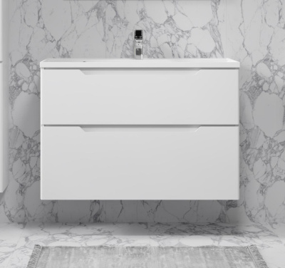 Тумба Вектор 90 подвесная белая