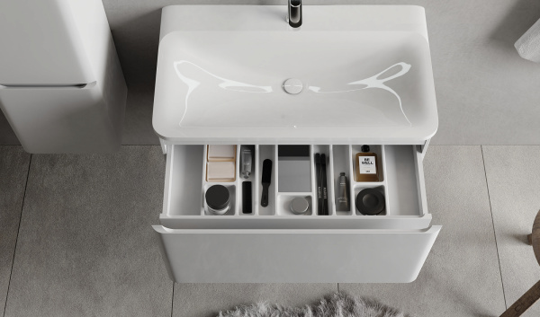 Комплект мебели Вельто o 80, белый подвесной