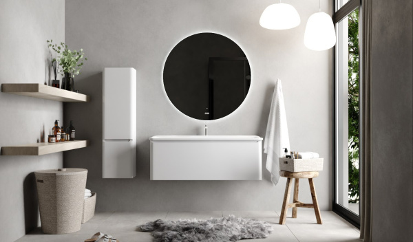 Комплект мебели Вельто 100, белый подвесной