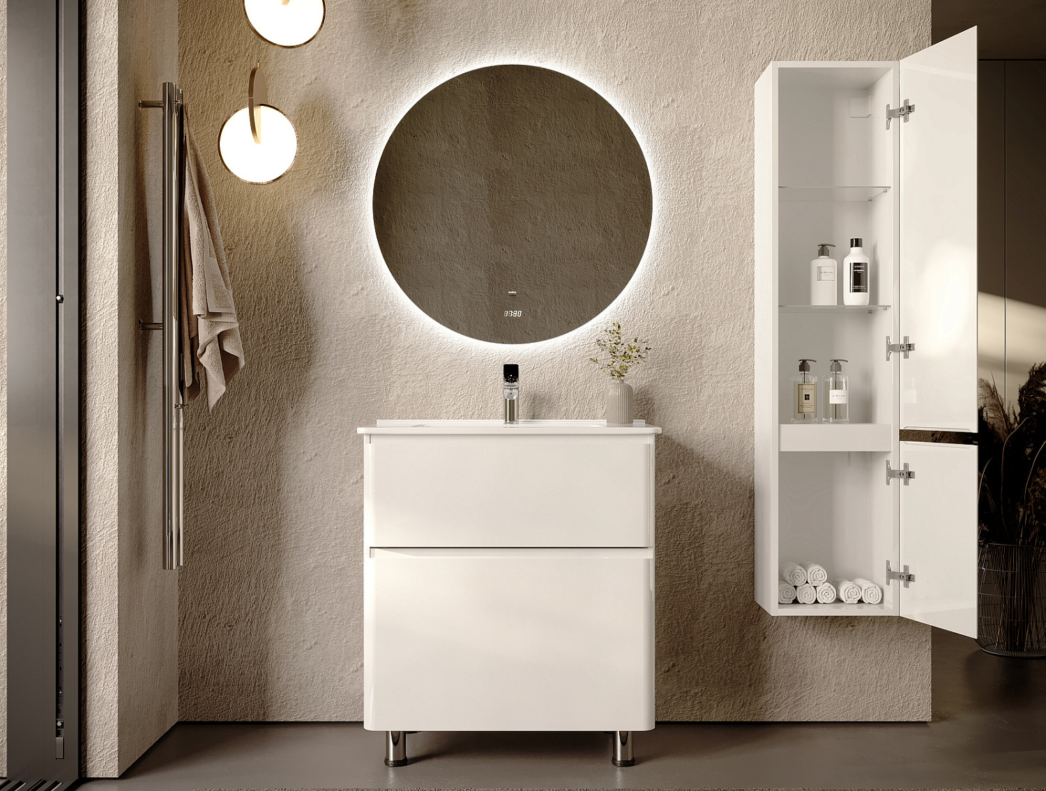 Пенал Морис, подвесной белый