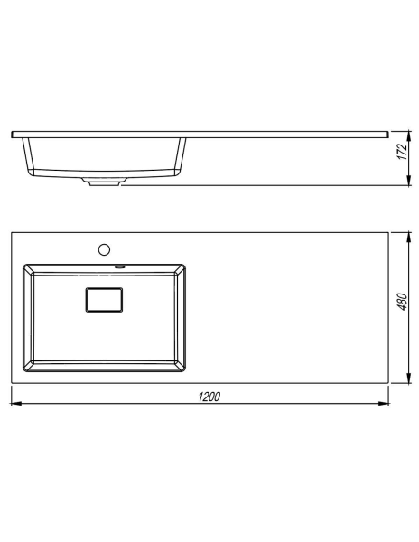 Раковина Аванти 1200L белый CM