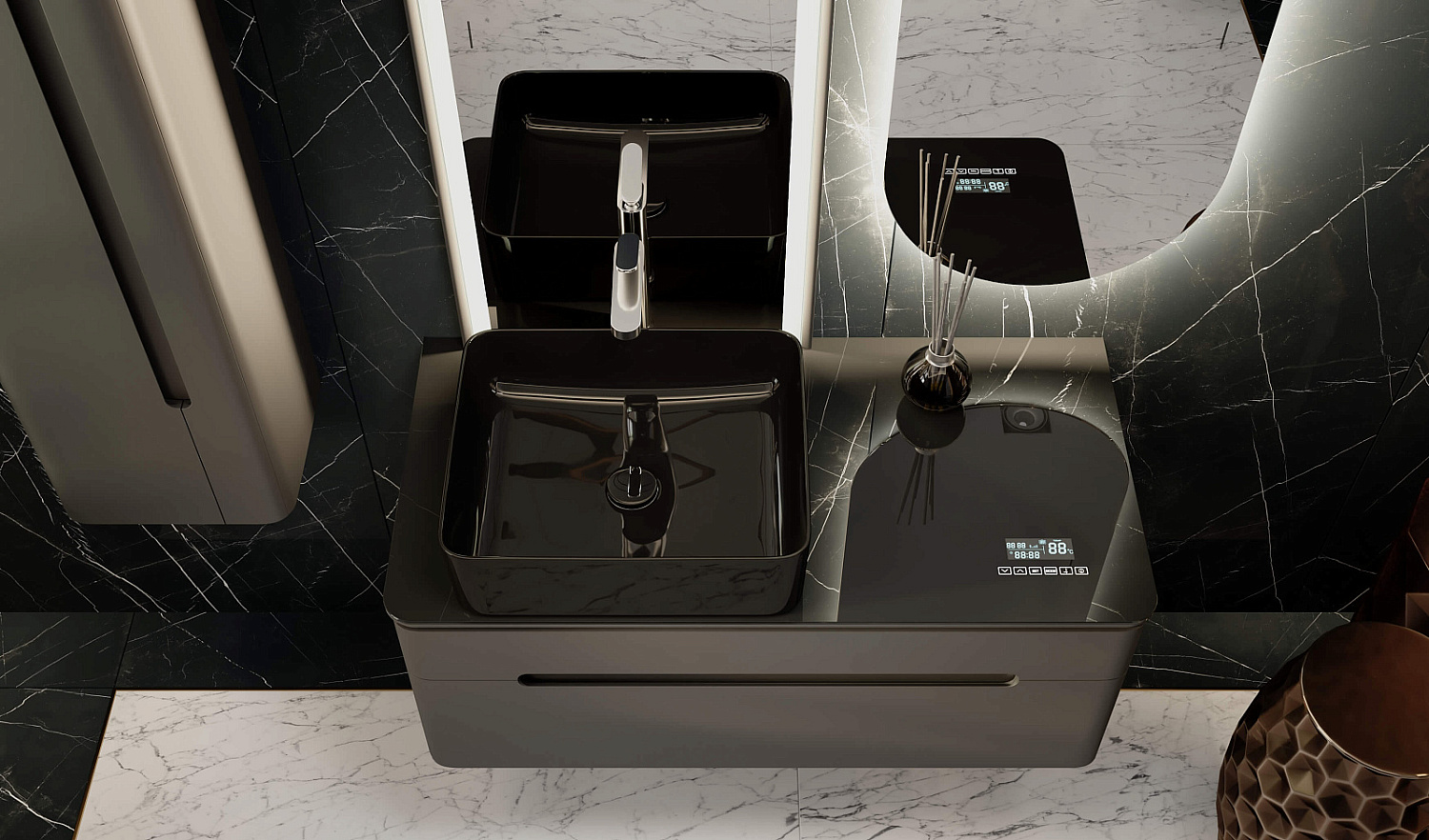 Комплект Сияние e 100 с Медиа Модулем, антрацит