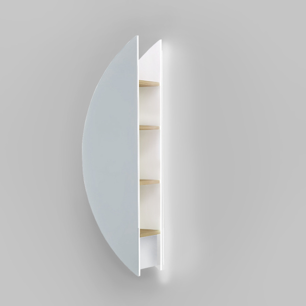 Зеркало-пенал Солис new 34 (маленький полукруг)