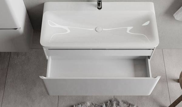 Тумба Вельто 100 подвесная белая