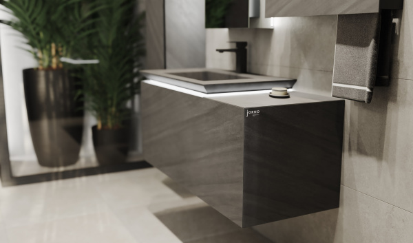 Тумба Incline 110 в HPL пластике и раковиной из архитектурного бетона