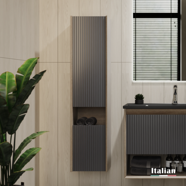 Пенал Тоссони 140 подвесной Дуб Самдал/Антрацит