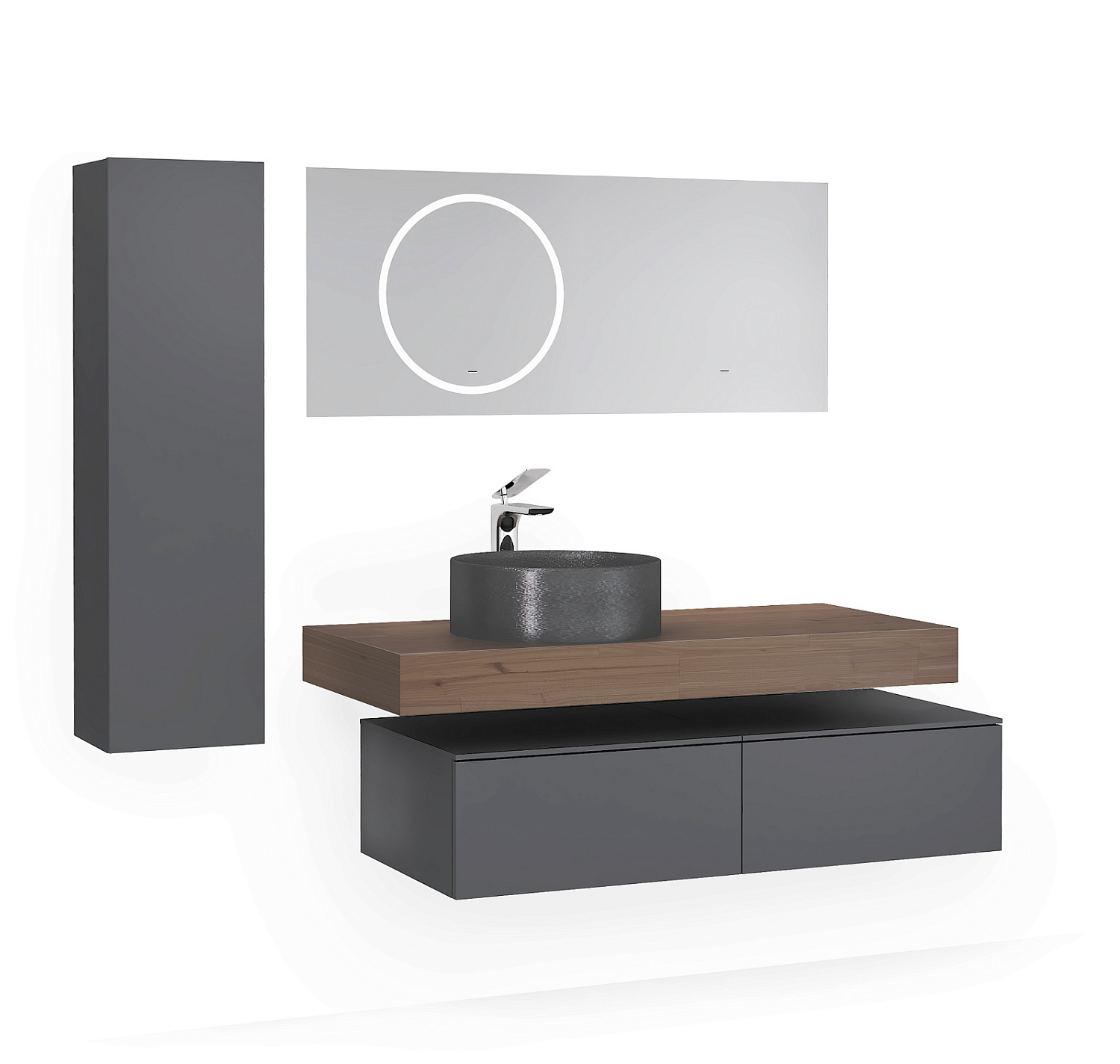 Комплект мебели Модуларе 80 подвесной Антрацит