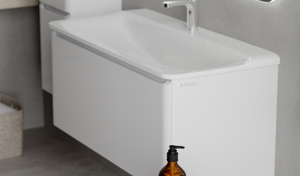 Тумба Вельто 100 подвесная белая