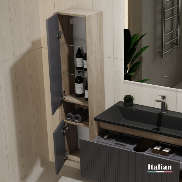 Пенал Тоссони 140 подвесной Дуб Самдал/Антрацит