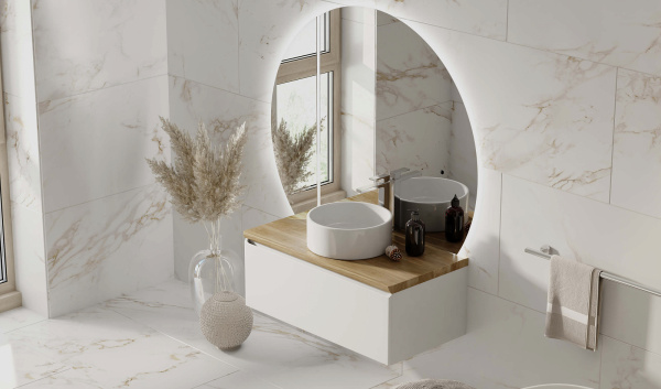 Зеркало Солис new 34 (полукруг-месяц)