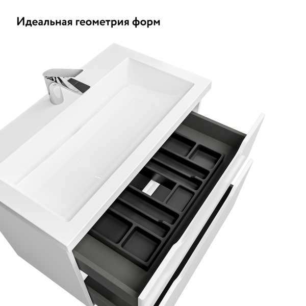 Раковина Luxor 80 с щелевым сливом