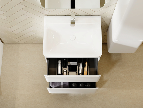 Комплект мебели Вельто 60 с 2 ящ. подвесной Белый