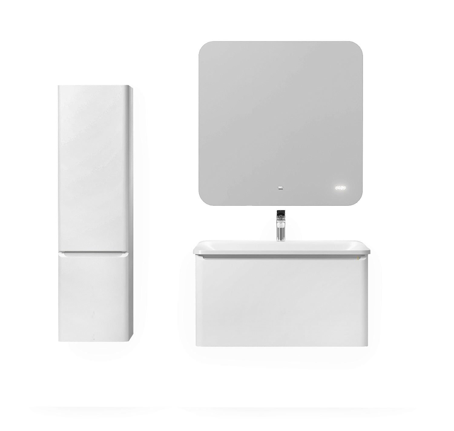 Комплект мебели Вельто o 80, белый подвесной