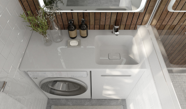 Тумба под стиральную машину Фортео 110, напольная правая