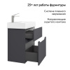 Тумба Брик 55 подвесная Антрацит