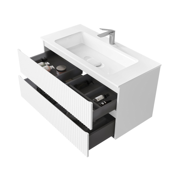 Комплект мебели Костон 100 подвесной Белый