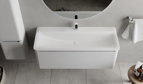 Тумба Вельто 120 подвесная белая