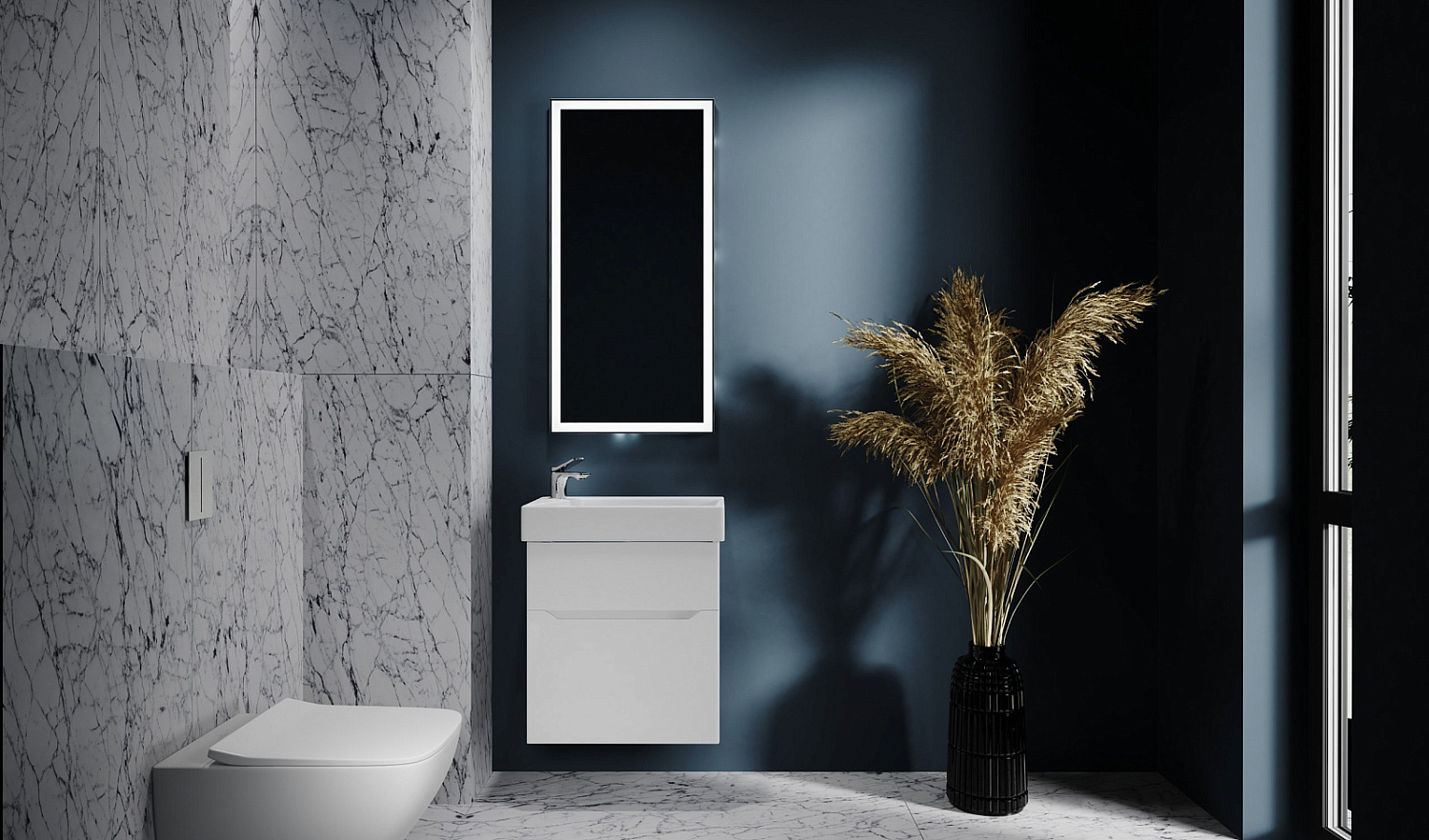 Тумба Брикон 65 подвесная Белая