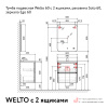 Тумба Вельто 60 с 2 ящ. подвесная белая