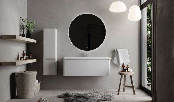 Зеркало Соло 100 с подсветкой и часами