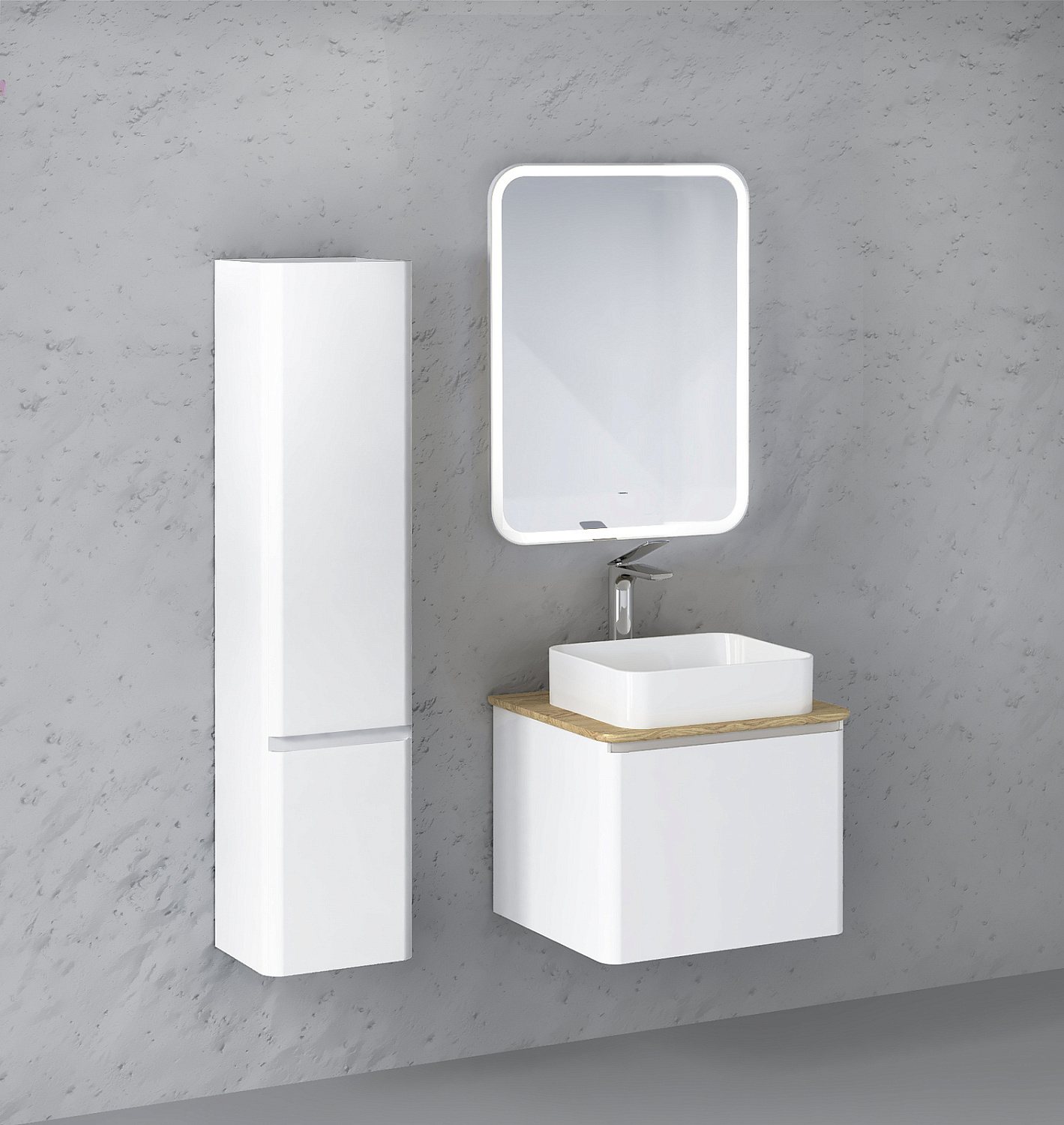 Пенал Морис, подвесной белый