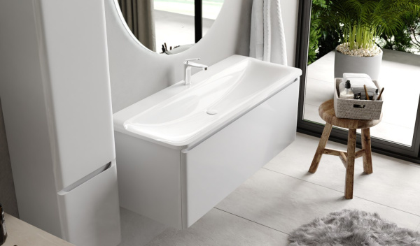 Комплект мебели Вельто 120, белый подвесной